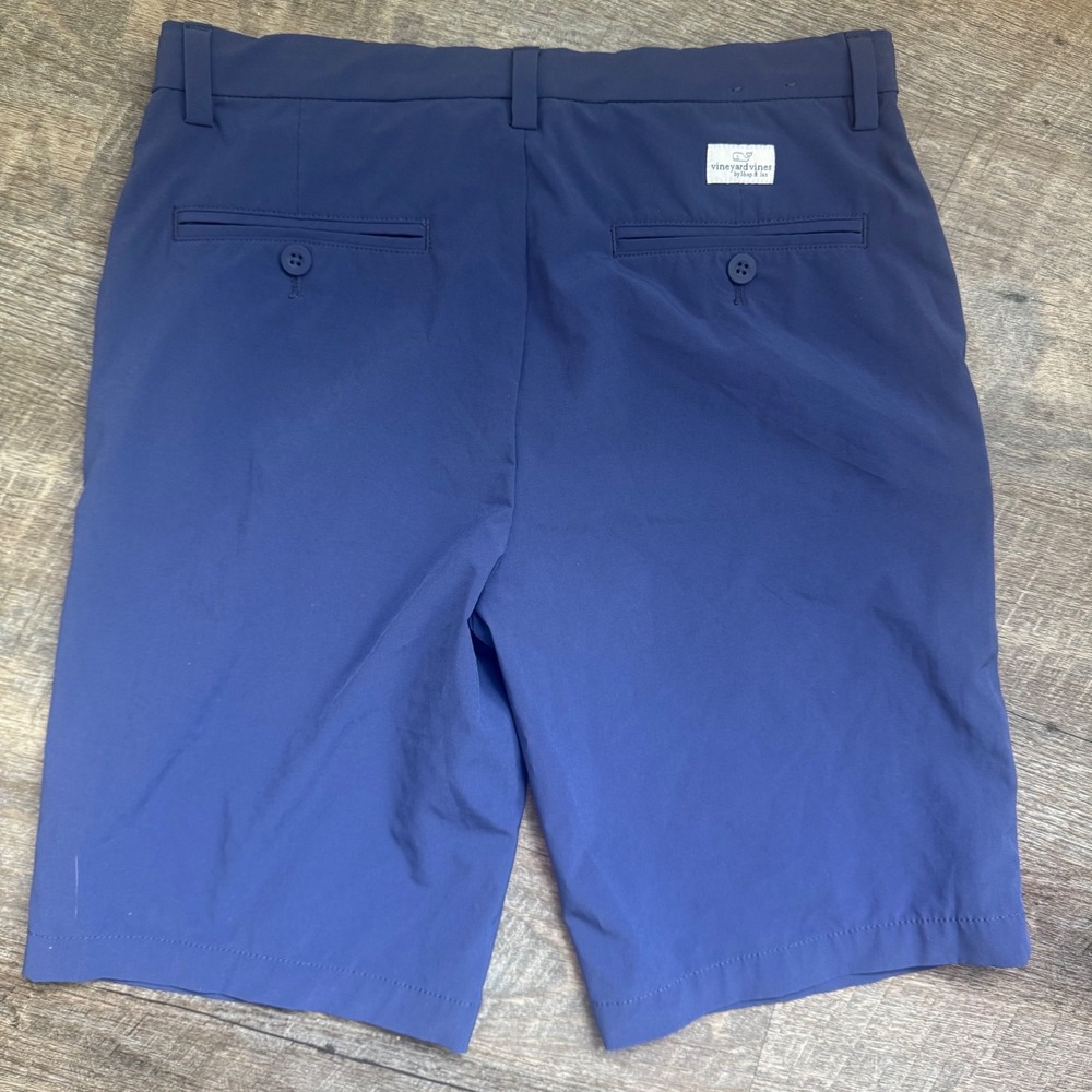 Vineyard Vines Performance On-The-Go Shorts Size 18 Classic Navy Blue Stretch